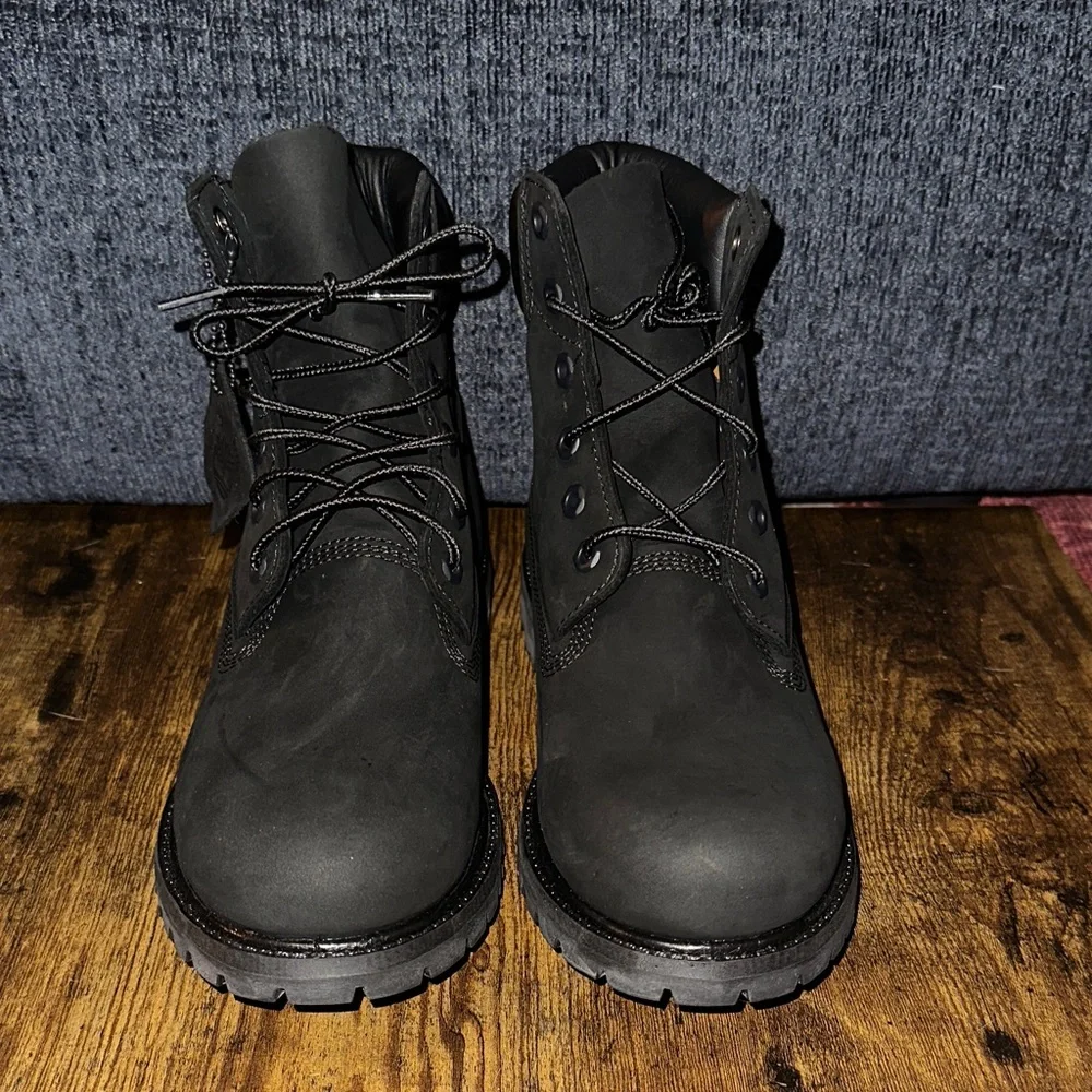 Timberland Premium 6-Inch Waterproof Boots - Black Nubuck - Mens 11